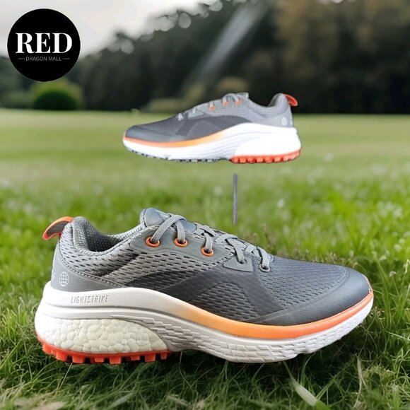 Adidas Solarmotion Spikeless Golf Shoes Gray Impact Orange GX9013 - Men\'s Size 9 main image 6